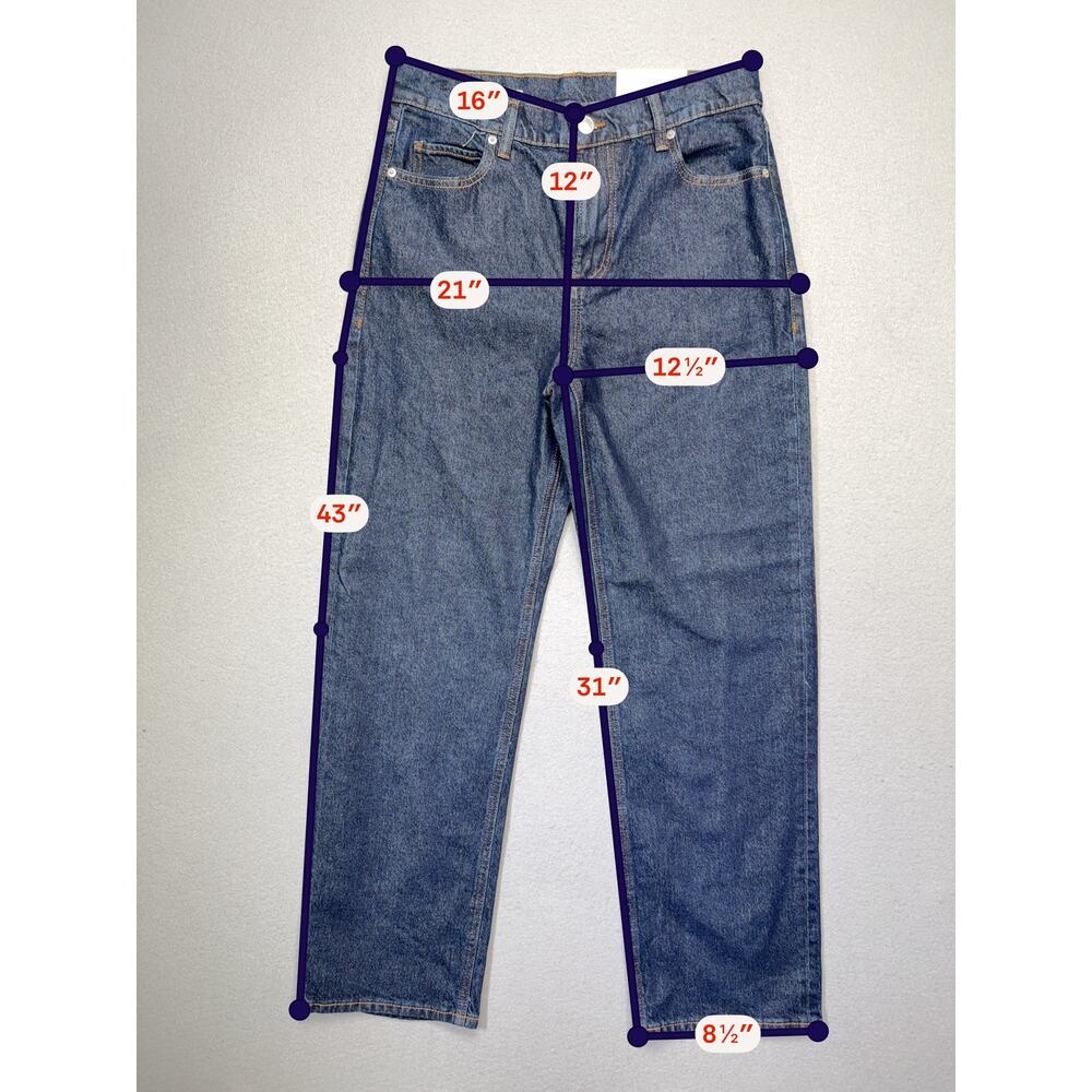 Mode of One Men's Straight-Fit Jeans, Roosevelt blue 30x30 $70 - Picture 3 of 12